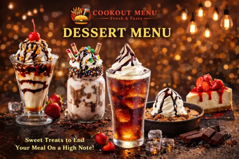 Cookout Desserts Menu
